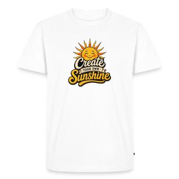 Create your own Sunshine - Men's Premium Organic T-Shirt - white - Front - Nico (187cm)