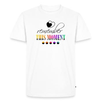 Remember_this_moment - T-shirt Premium bio Homme - blanc - Devant - Nico (187cm)