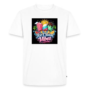 Glace tropicale colorée - T-shirt Premium bio Homme - blanc - Devant - Nico (187cm)