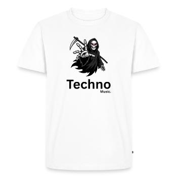Grim Reaper Silhouette - Men's Premium Organic T-Shirt - white - Front - Nico (187cm)