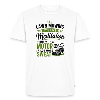 Landscaping Gift for Lawn Mowing Lover - Men's Premium Organic T-Shirt - white - Front - Nico (187cm)