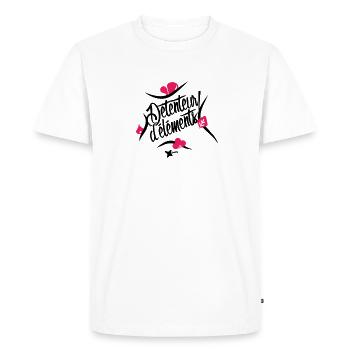 Force des elements (eau, feu, air et terre) - T-shirt Premium bio Homme - blanc - Devant - Nico (187cm)