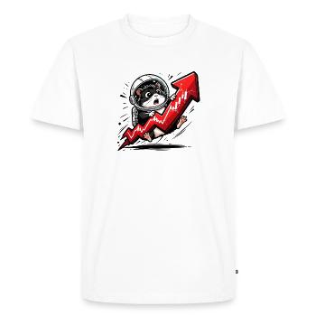 Crypto Hamster - Bitcoin Trader Motif T-Shirt - T-shirt Premium bio Homme - blanc - Devant - Nico (187cm)