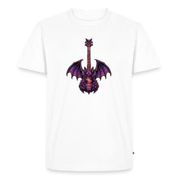 Heavy Metal Bat Guitar - T-shirt Premium bio Homme - blanc - Devant - Nico (187cm)