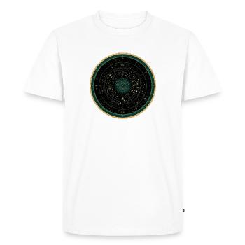 Polarstern Night Sky Graphic Symbol - Men's Premium Organic T-Shirt - white - Front - Nico (187cm)