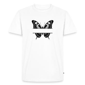 Papillon Fendu - T-shirt Premium bio Homme - blanc - Devant - Nico (187cm)