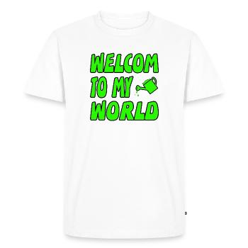 Jardin - T-shirt Premium bio Homme - blanc - Devant - Nico (187cm)