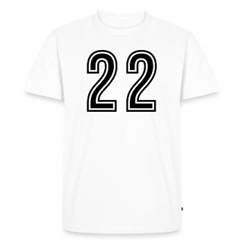 22 Number Symbol - Men's Premium Organic T-Shirt - white - Front - Nico (187cm)