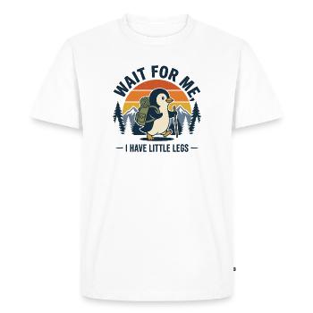 Hiking - Outdoor Adventure - Wait For Me - Men's Premium Organic T-Shirt - white - Front - Nico (187cm)