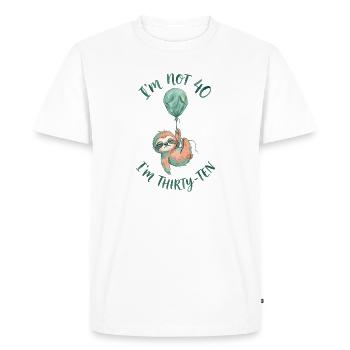 I'm not 40, it's my 30th birthday - Men's Premium Organic T-Shirt - white - Front - Nico (187cm)