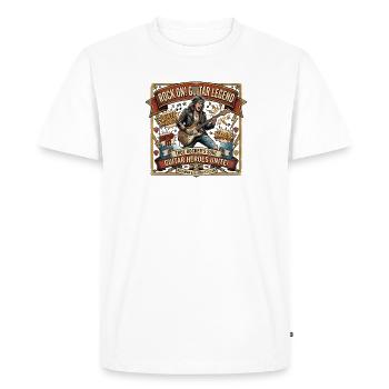Guitariste Retro Style - T-shirt Premium bio Homme - blanc - Devant - Nico (187cm)