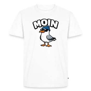 Moin Seagull - T-shirt Premium bio Homme - blanc - Devant - Nico (187cm)