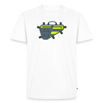 Bicycle Frame Bag Icon - Men's Premium Organic T-Shirt - white - Front - Nico (187cm)