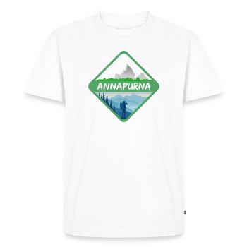 ANNAPURNA - T-shirt Premium bio Homme - blanc - Devant - Nico (187cm)