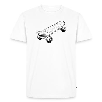 Skateboard Graphics - Men's Premium Organic T-Shirt - white - Front - Nico (187cm)