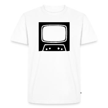 Retro TV Vintage 80s 90s - Men's Premium Organic T-Shirt - white - Front - Nico (187cm)