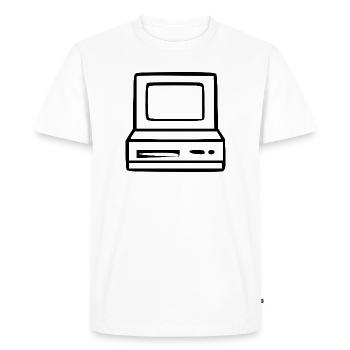 Retro Computer Vintage 80s 90s Gift - Men's Premium Organic T-Shirt - white - Front - Nico (187cm)