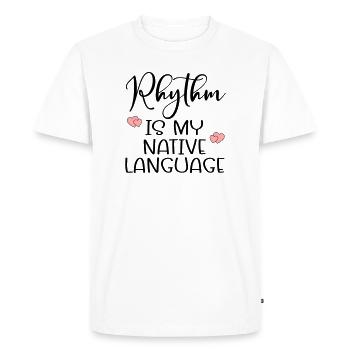 Rhythm Dance Language - Men's Premium Organic T-Shirt - white - Front - Nico (187cm)