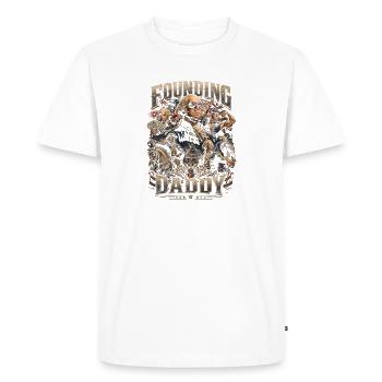 Founding Father George Washington, July 4 - Men's Premium Organic T-Shirt - white - Front - Nico (187cm)