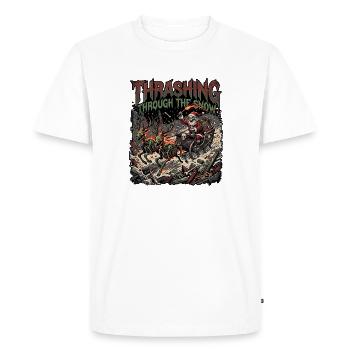 Le Père Noël du Heavy Metal - T-shirt Premium bio Homme - blanc - Devant - Nico (187cm)