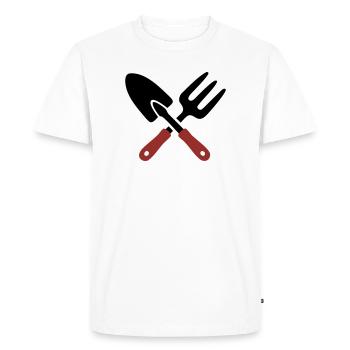 Garden Tool Shovel Icon - Men's Premium Organic T-Shirt - white - Front - Nico (187cm)
