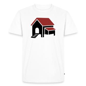 Chicken coop farm icon - Men's Premium Organic T-Shirt - white - Front - Nico (187cm)
