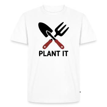 Garden Tool Plant It Logo - Men's Premium Organic T-Shirt - white - Front - Nico (187cm)