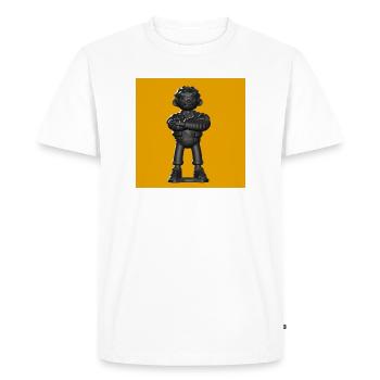 Dark Streetwear Extra - Men's Premium Organic T-Shirt - white - Front - Nico (187cm)