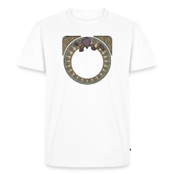 Cercle Y des Iris Art Nouveau - T-shirt Premium bio Homme - blanc - Devant - Nico (187cm)