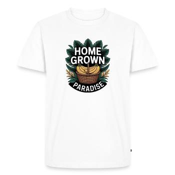 Jardin tropical du Paradis Cultivé à la maison - T-shirt Premium bio Homme - blanc - Devant - Nico (187cm)