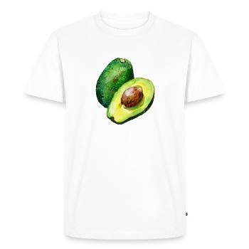 Avocat frais - T-shirt Premium bio Homme - blanc - Devant - Nico (187cm)