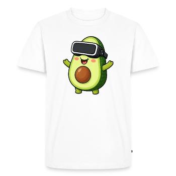 Avocado Cartoon Gamer Réalité Virtuelle Comic - T-shirt Premium bio Homme - blanc - Devant - Nico (187cm)