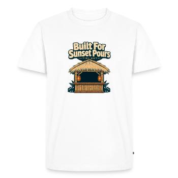 Barman Shift Construit pour Sunset Verse du Rhum Tiki Hu - T-shirt Premium bio Homme - blanc - Devant - Nico (187cm)