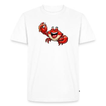 Cancer qui riait - T-shirt Premium bio Homme - blanc - Devant - Nico (187cm)