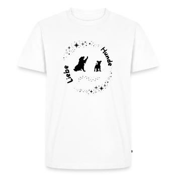 Dog love - Men's Premium Organic T-Shirt - white - Front - Nico (187cm)