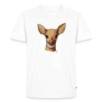 Tête de daim graphique pastel - T-shirt Premium bio Homme - blanc - Devant - Nico (187cm)