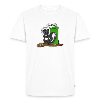 T-shirt dessin animé You Skunk Puant - T-shirt Premium bio Homme - blanc - Devant - Nico (187cm)