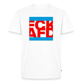 FCK AFD, NIE WIEDER IST JETZT, PAS DE NZS, PAS D’AFD - T-shirt Premium bio Homme - blanc - Devant - Nico (187cm)