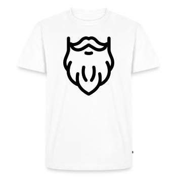 barbe - T-shirt Premium bio Homme - blanc - Devant - Nico (187cm)