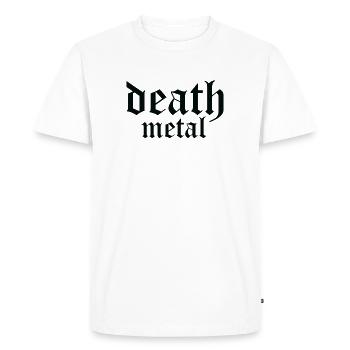 Logo death metal - T-shirt Premium bio Homme - blanc - Devant - Nico (187cm)