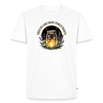 Fireflies and Front Porch Nights - Men's Premium Organic T-Shirt - white - Front - Nico (187cm)