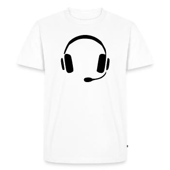 Cadeau casque audio - T-shirt Premium bio Homme - blanc - Devant - Nico (187cm)