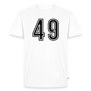 Symbole du chiffre 49 - T-shirt Premium bio Homme - blanc - Devant - Nico (187cm)