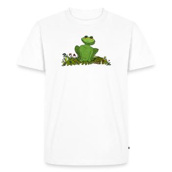 Grenouille - T-shirt Premium bio Homme - blanc - Devant - Nico (187cm)
