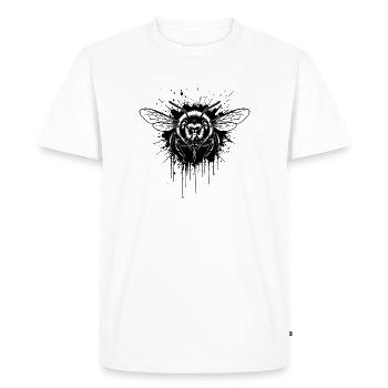 Guêpe Trash Polka - Wasp Tattoo Art - T-shirt Premium bio Homme - blanc - Devant - Nico (187cm)