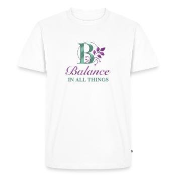 Balance_ _all_the_time - T-shirt Premium bio Homme - blanc - Devant - Nico (187cm)