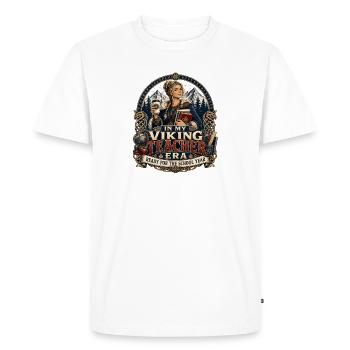 Ère des professeurs vikings : prêts pour l’école - T-shirt Premium bio Homme - blanc - Devant - Nico (187cm)