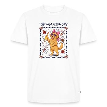 Je pars faire un peu la folie - T-shirt Premium bio Homme - blanc - Devant - Nico (187cm)