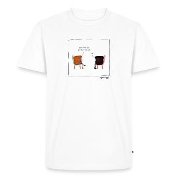 Toast au médecin - T-shirt Premium bio Homme - blanc - Devant - Nico (187cm)