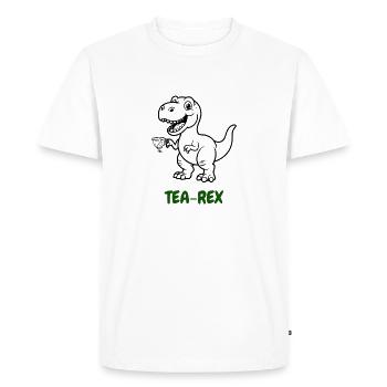 Connaisseurs de thé Tea-Rex - T-shirt Premium bio Homme - blanc - Devant - Nico (187cm)